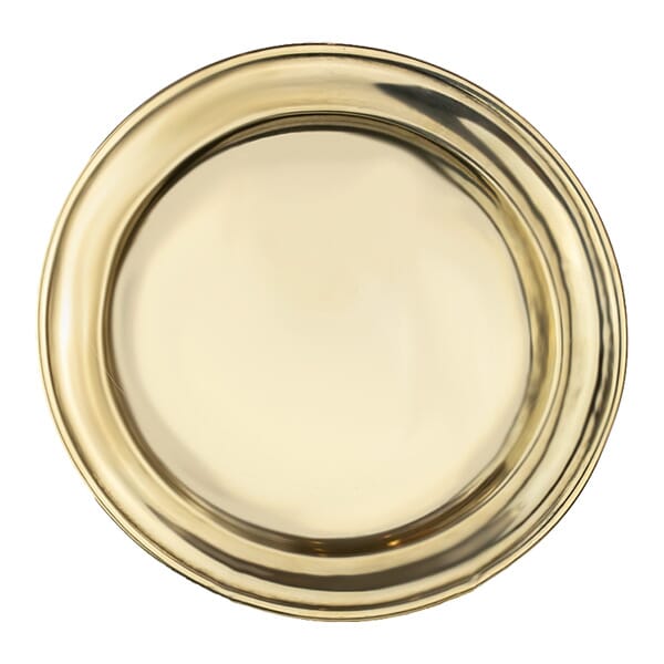 Teller rund Messing poliert - Zierteller