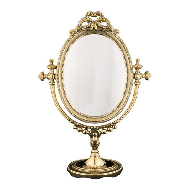 Schwenkbarer Standspiegel mit Maschenverzierung