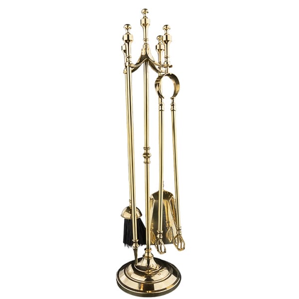 Kaminbesteck "Minarett" 4-teilig Messing poliert