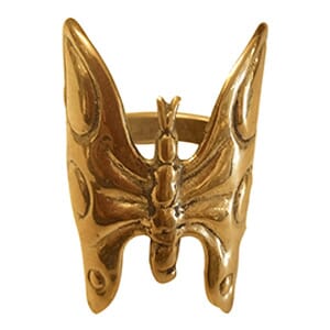 Serviettenring "Schmetterling" Messing gescheuert