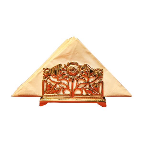 Serviettenhalter "Sonnenblume" aus Messing